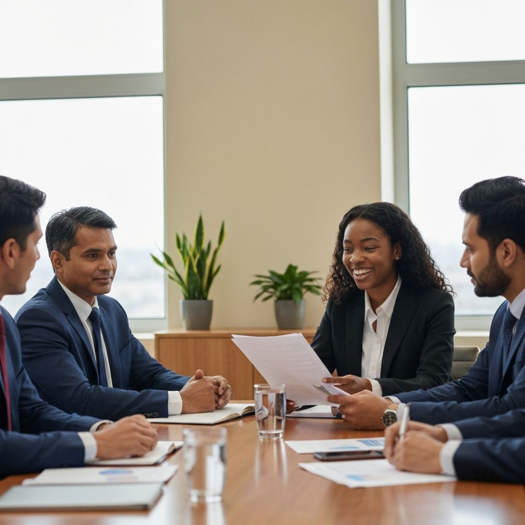 Professional team collaborating
